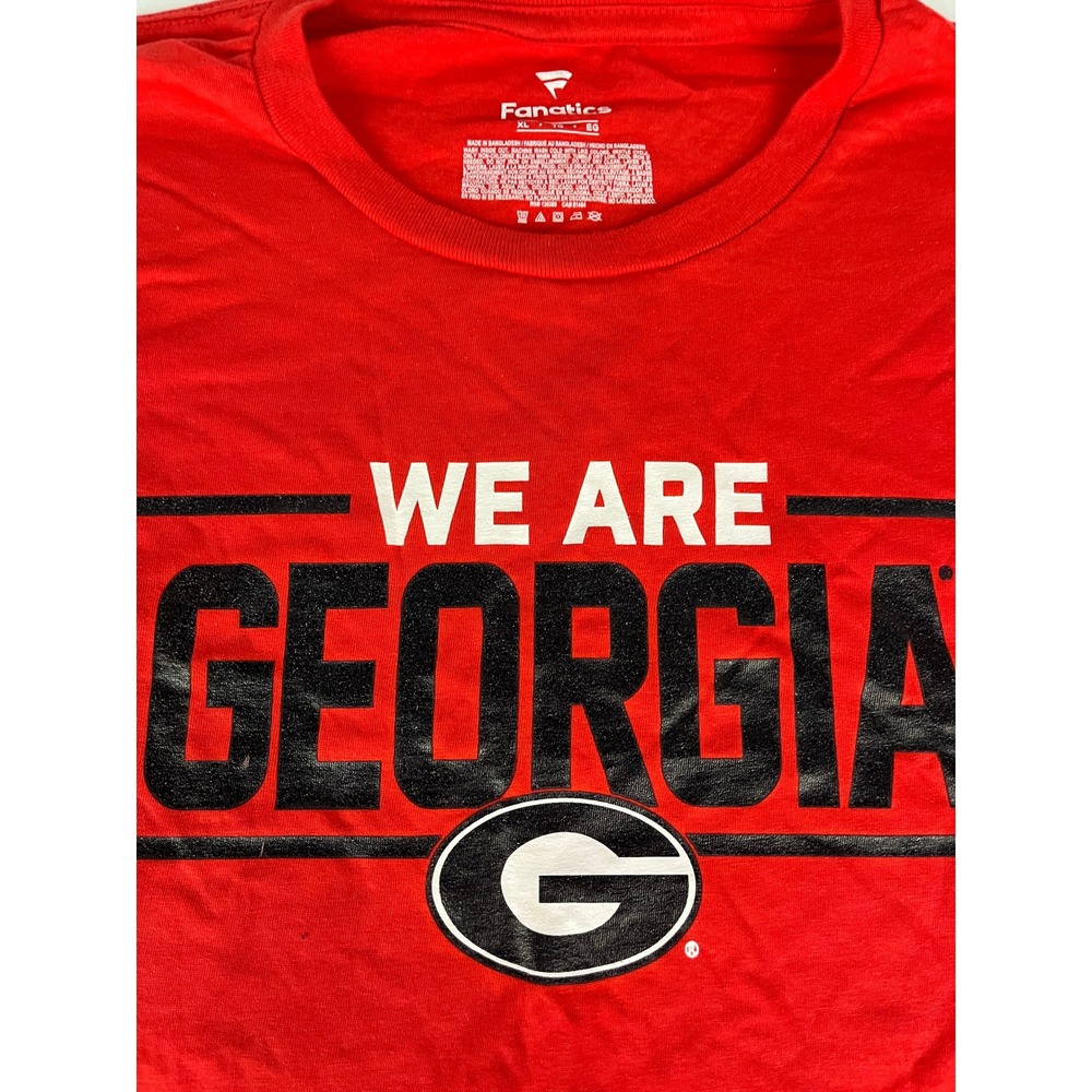 Fanatics Georgia Bulldogs We Are T-Shirt Red XL Adult Short Sleeve UGA